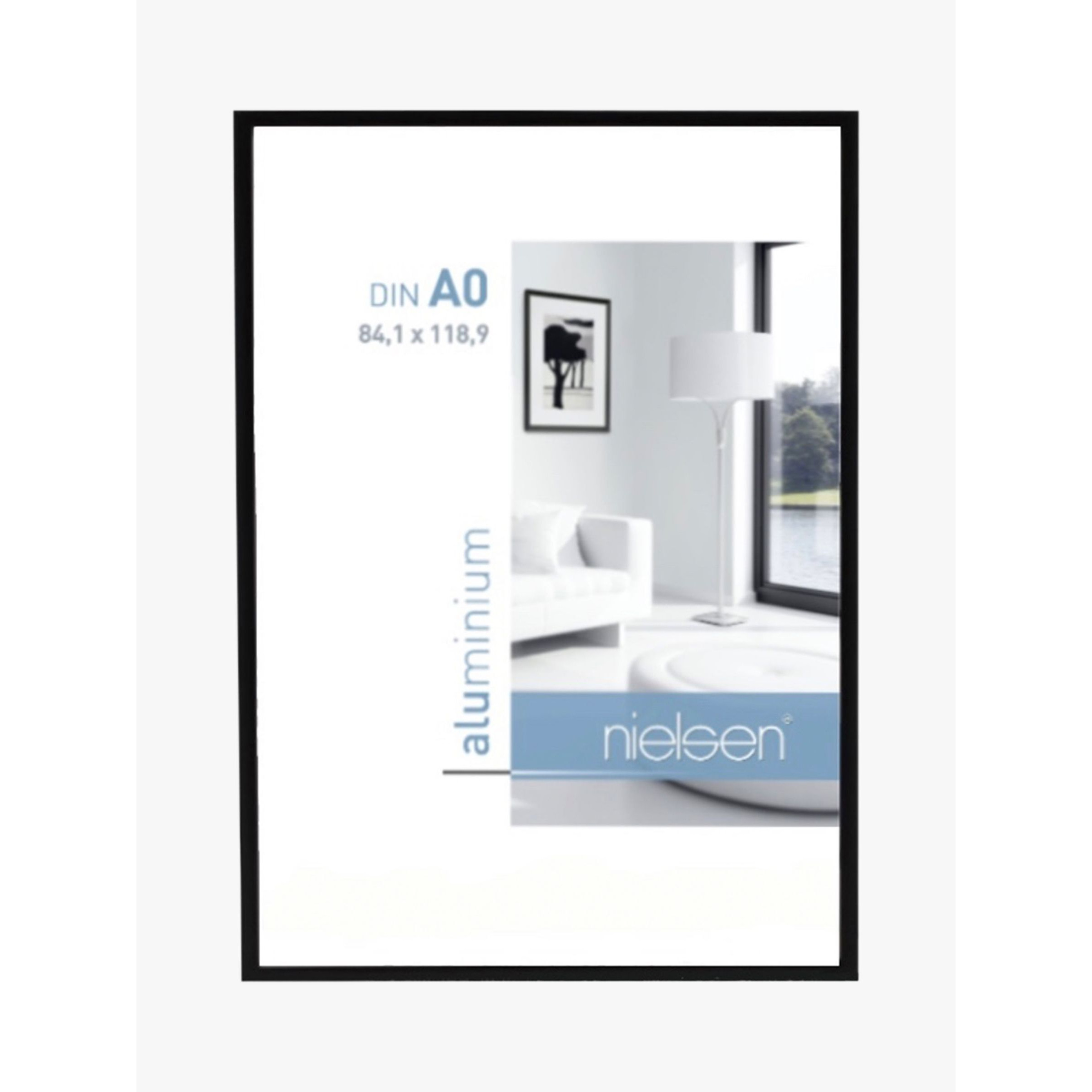 Nielsen Pearl Plexiglass Aluminium Poster Frame, Matt Black - image 1