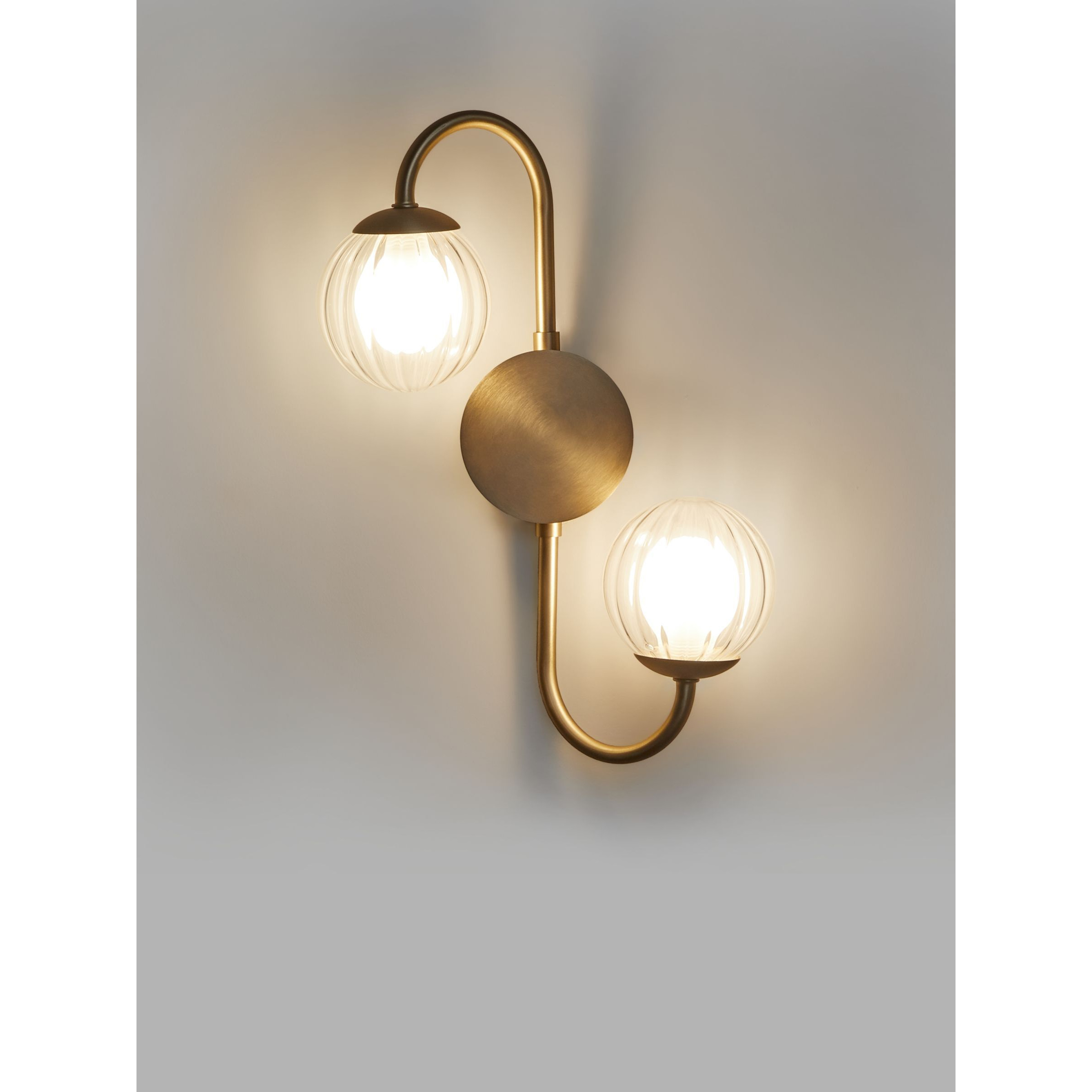 John Lewis Balance Double Wall Light, Champagne