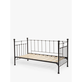 Wrought Iron And Brass Bed Co. Sophie Iron Day Bed Frame, Single - thumbnail 2
