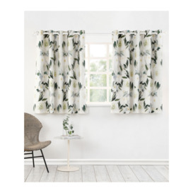 MM Linen Camellia Pair Blackout Lined Eyelet Curtains - thumbnail 3