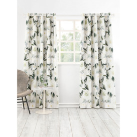 MM Linen Camellia Pair Blackout Lined Eyelet Curtains - thumbnail 2
