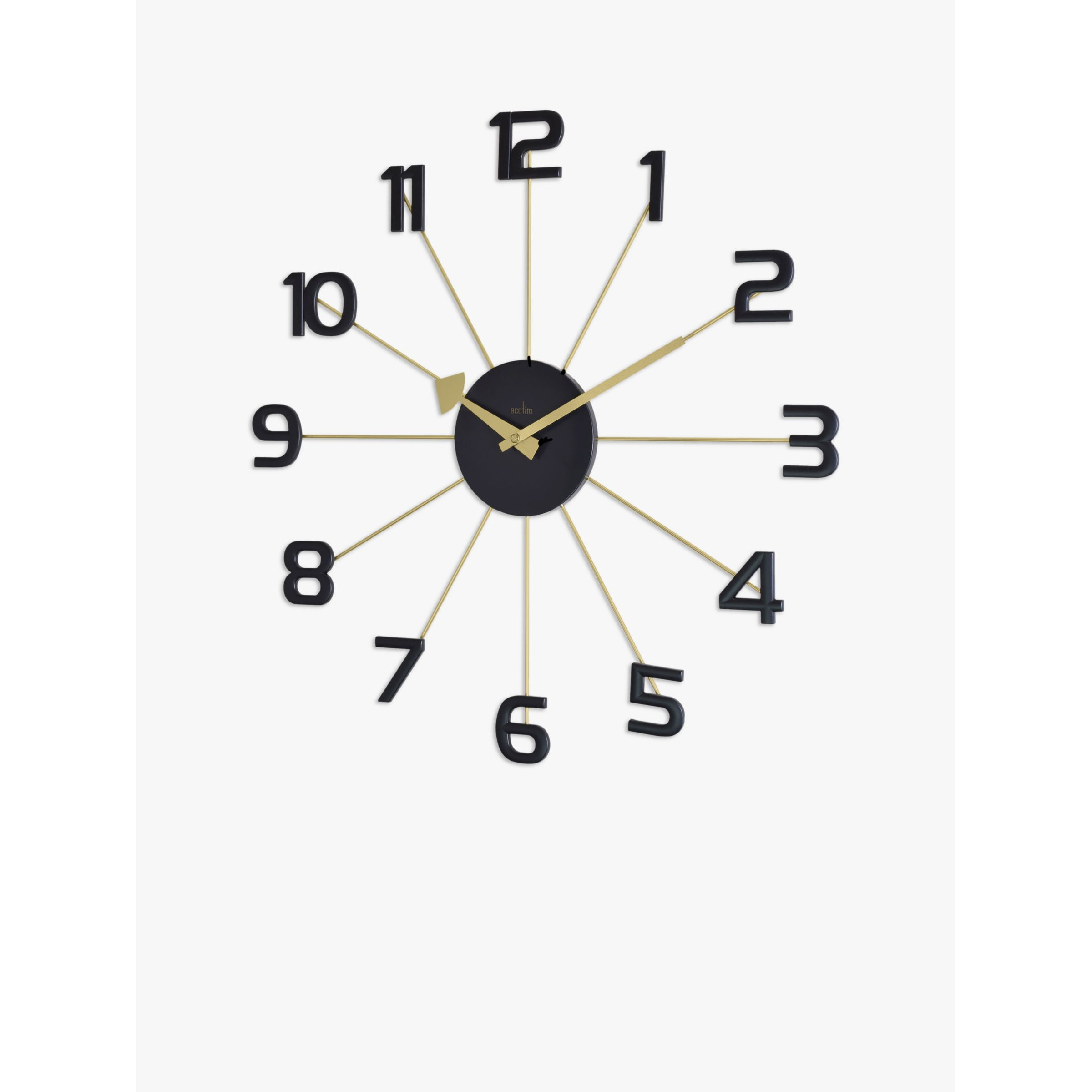 Acctim Astraea Quartz Wall Clock, 49cm, Gold/Brass - image 1