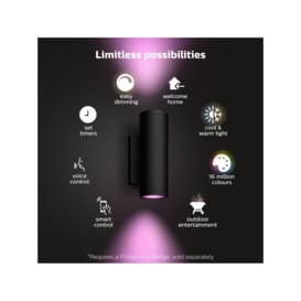 Philips Hue White and Colour Ambiance Appear LED Smart Outdoor Wall Light - thumbnail 2