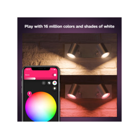 Philips Hue White and Colour Ambiance Argenta LED Smart Double Spotlight with Bluetooth, Grey - thumbnail 2