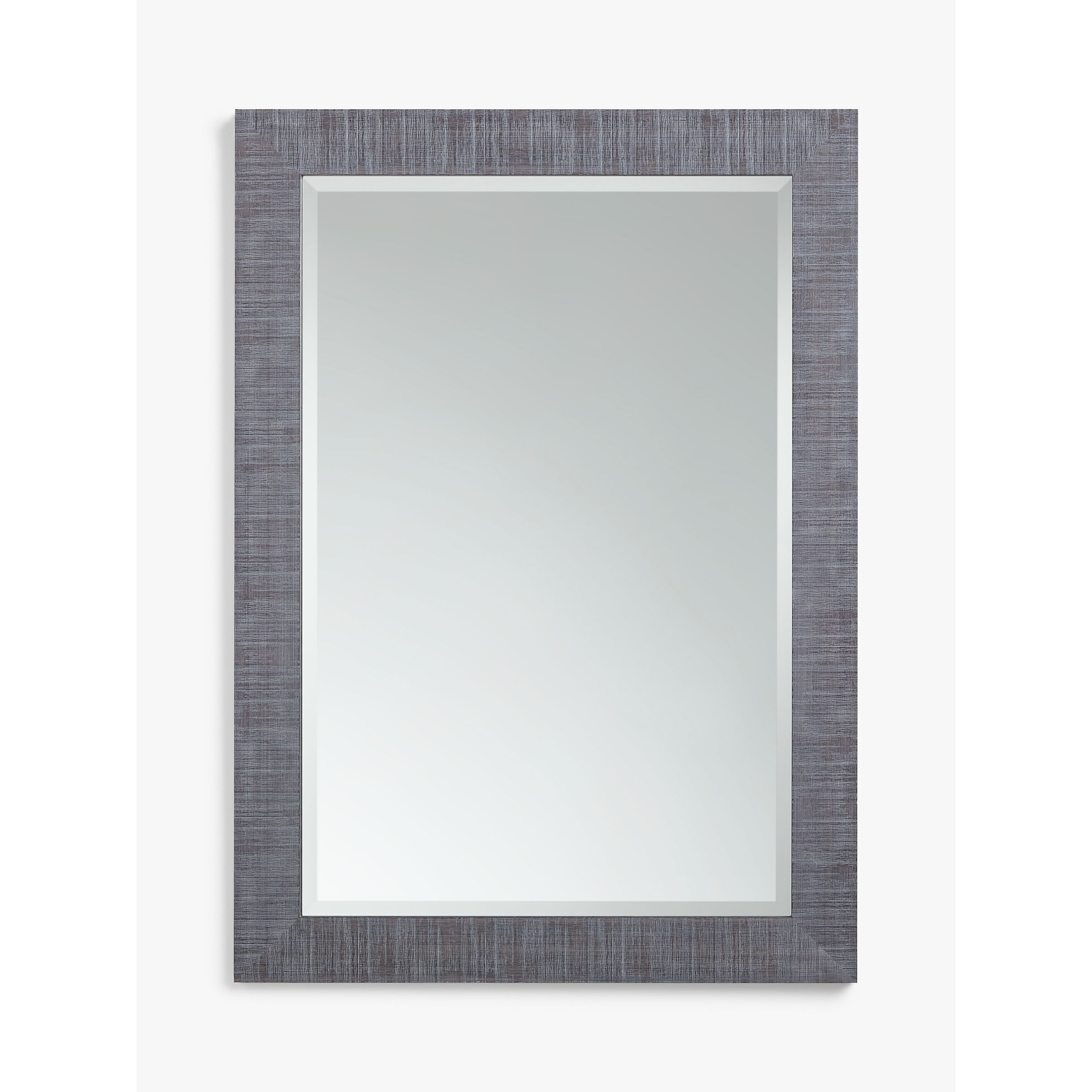 John Lewis Mason Rectangular Textured Wood Frame Wall Mirror - image 1
