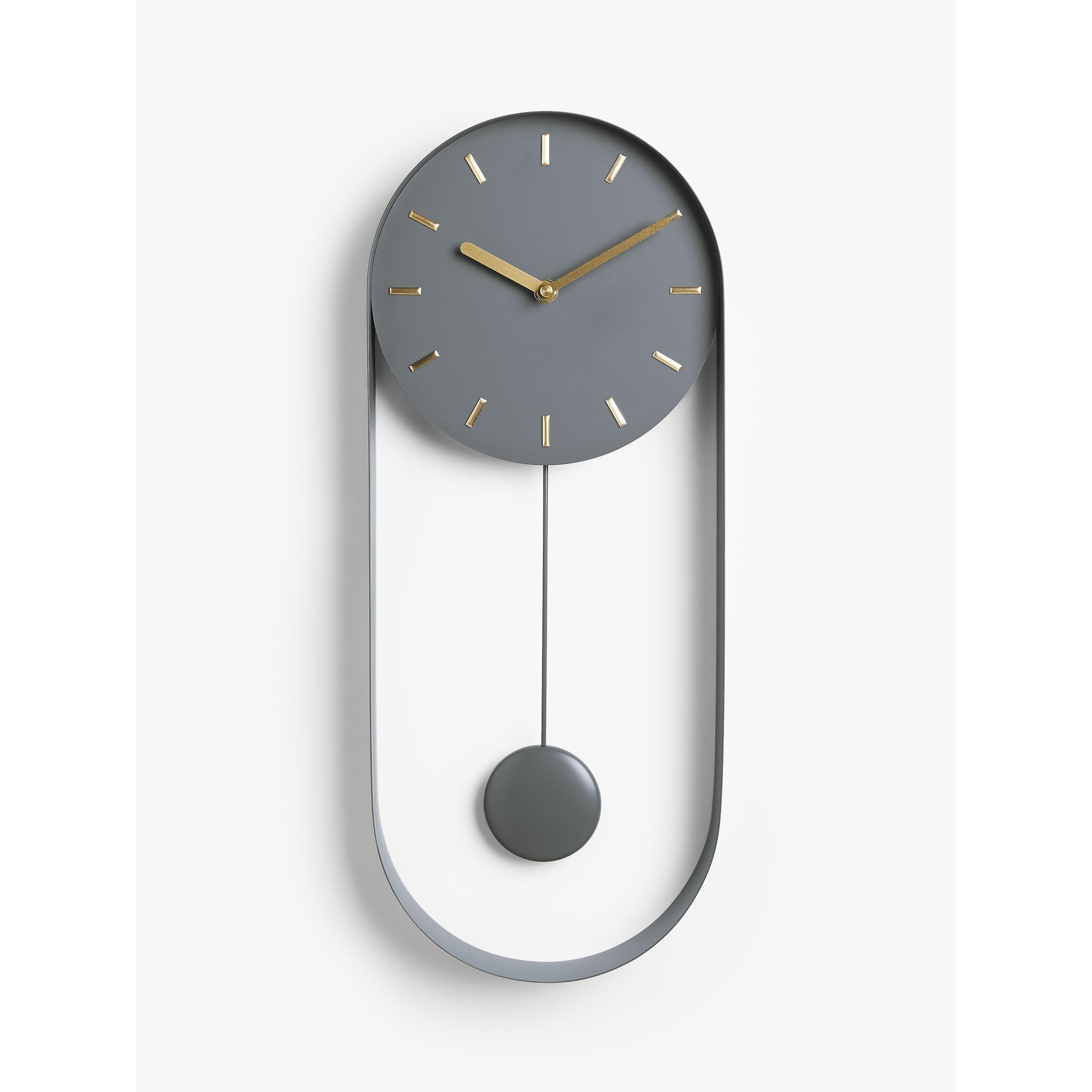 John Lewis Pendulum Metal Analogue Wall Clock, 50cm - image 1