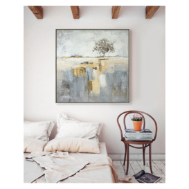 Abstract Tree - Hand-Painted Framed Canvas, 70 x 70cm, Gold - thumbnail 2