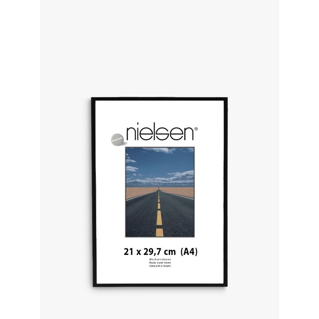 Nielsen Pearl Aluminium Poster Frame, Black