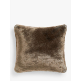 John Lewis Premium Faux Fur Cushion - thumbnail 1
