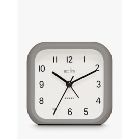 Acctim Carter Hands Non-Ticking Sweep Analogue Alarm Clock, 10cm