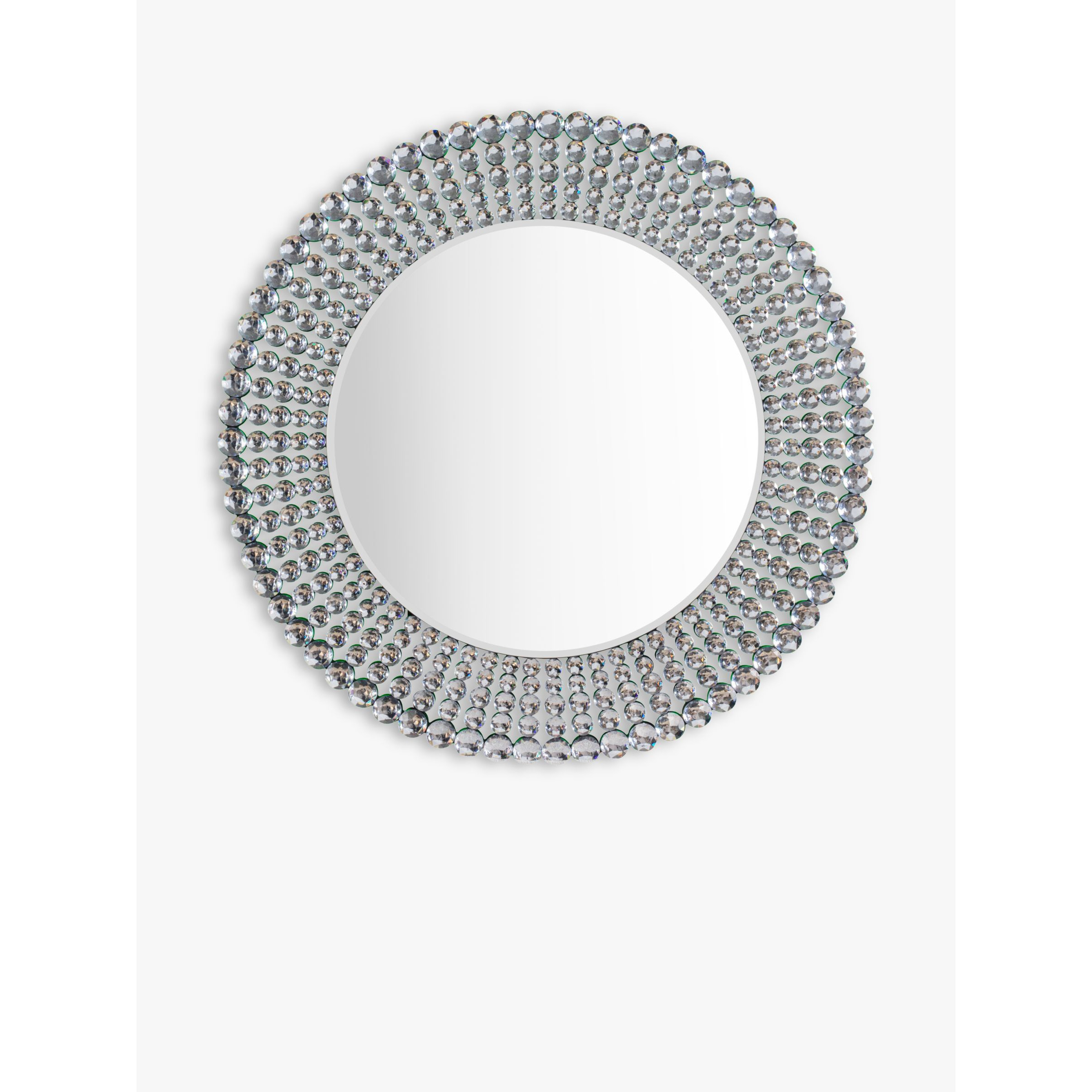 Gallery Direct Crystal Frame Decorative Round Wall Mirror, 90cm - image 1