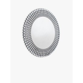 Gallery Direct Crystal Frame Decorative Round Wall Mirror, 90cm - thumbnail 2