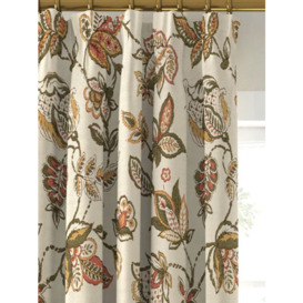 John Lewis Cordelia Floral Weave Pair Lined Pencil Pleat Curtains, Multi - thumbnail 1