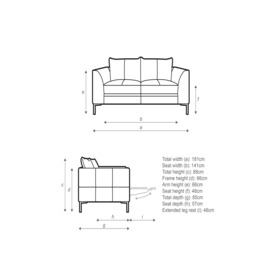 John Lewis Belgrave Motion Medium 2 Seater Leather Sofa with Footrest Mechanism, Dark Leg - thumbnail 2