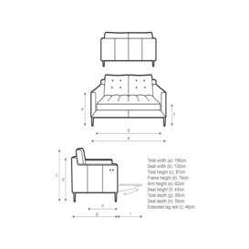 John Lewis Draper Motion Medium 2 Seater Leather Sofa with Footrest Mechanism, Metal Leg - thumbnail 2