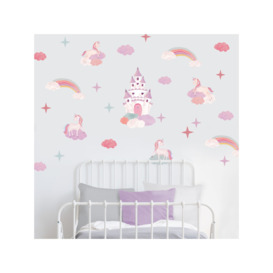 little home at John Lewis Magical Unicorn Wall Stickers, Multi
