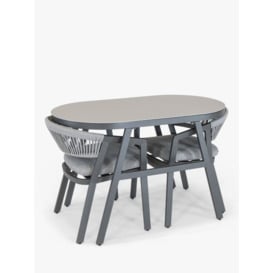 Menos by KETTLER Cassis 2-Seater Garden Bistro Table & Chairs Set, Anthracite/Grey - thumbnail 1