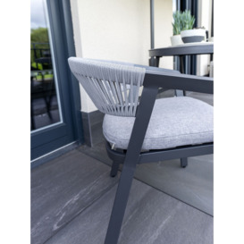 Menos by KETTLER Cassis 2-Seater Garden Bistro Table & Chairs Set, Anthracite/Grey - thumbnail 3