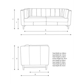 John Lewis Booth Large 3 Seater Leather Sofa, Dark Leg - thumbnail 2