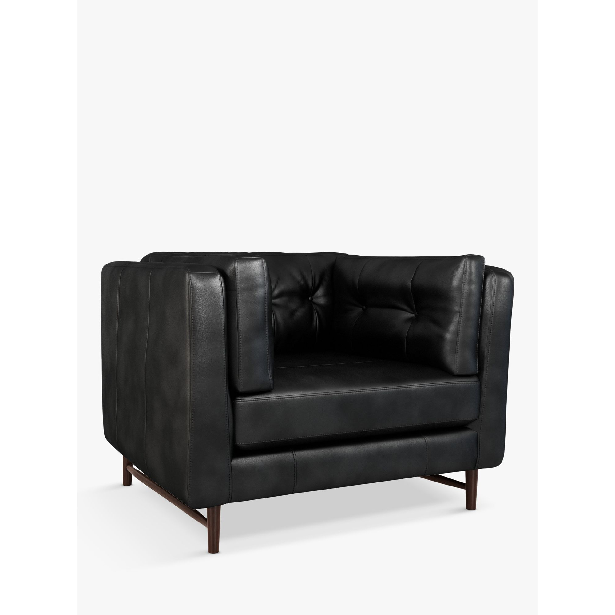 John Lewis Booth Leather Snuggler, Dark Leg