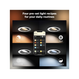 Philips Hue White Ambiance Milliskin GU10 LED Recessed Smart Spotlight with Bluetooth - thumbnail 2