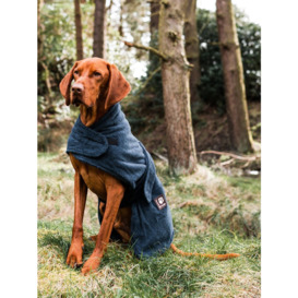 Danish Design Dog Towelling Robe, Navy - thumbnail 3