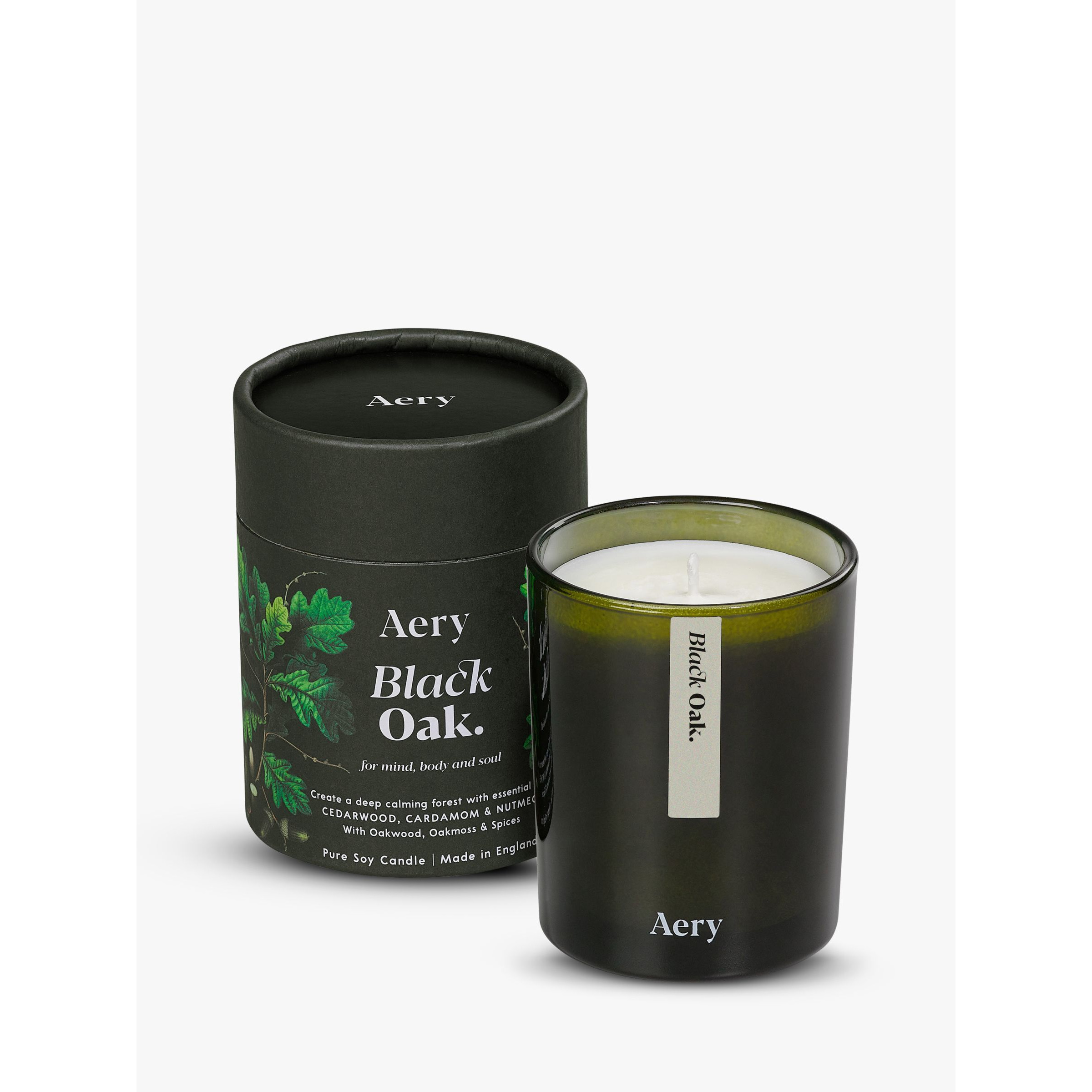 Aery Green Black Oak Scented Candle, 200g - image 1