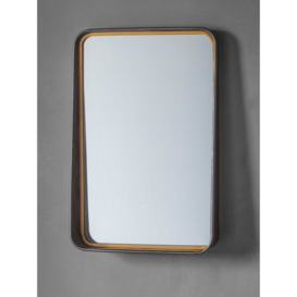 Gallery Direct Earl Rectangular Rounded Corners Metal Frame Mirror, 62 x 41.5cm, Bronze/Gold - thumbnail 2
