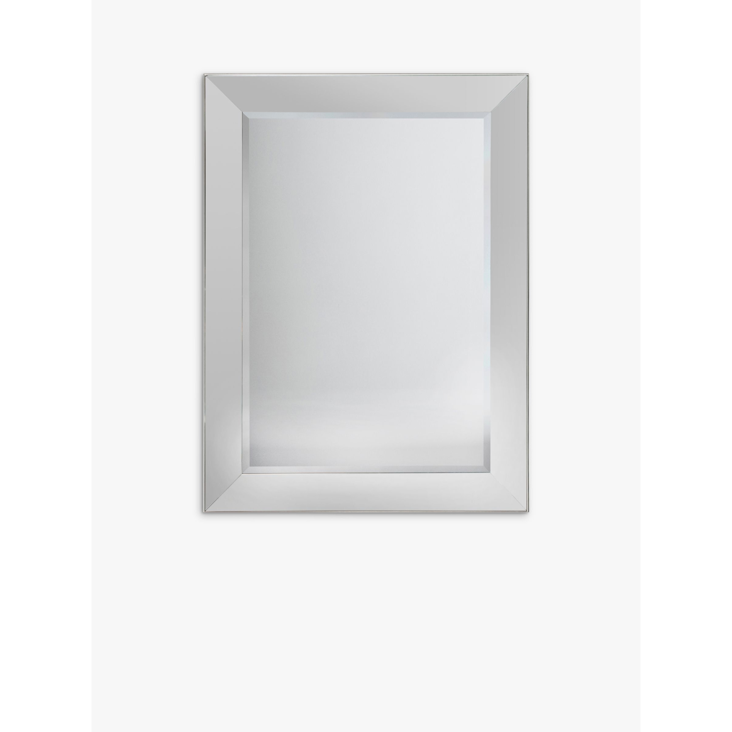 Gallery Direct Bertoni Rectangular Glass Frame Mirror, 109 x 81cm, Silver - image 1