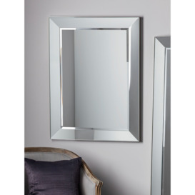 Gallery Direct Bertoni Rectangular Glass Frame Mirror, 109 x 81cm, Silver - thumbnail 2