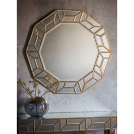 Gallery Direct Celeste Round Mirror, 100cm, Gold - thumbnail 2