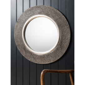 Gallery Direct Whittington Round Textured Mirror, 80cm, Silver - thumbnail 2