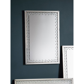 Gallery Direct Eastmoor Rectangular Decorative Crystals Glass Frame Mirror, Clear - thumbnail 2