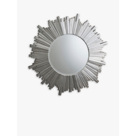 Gallery Direct Herzfield Starburst Round Mirror, 100cm, Silver - thumbnail 1