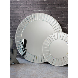 Gallery Direct Mondello Round Glass Frame Mirror, Clear - thumbnail 2