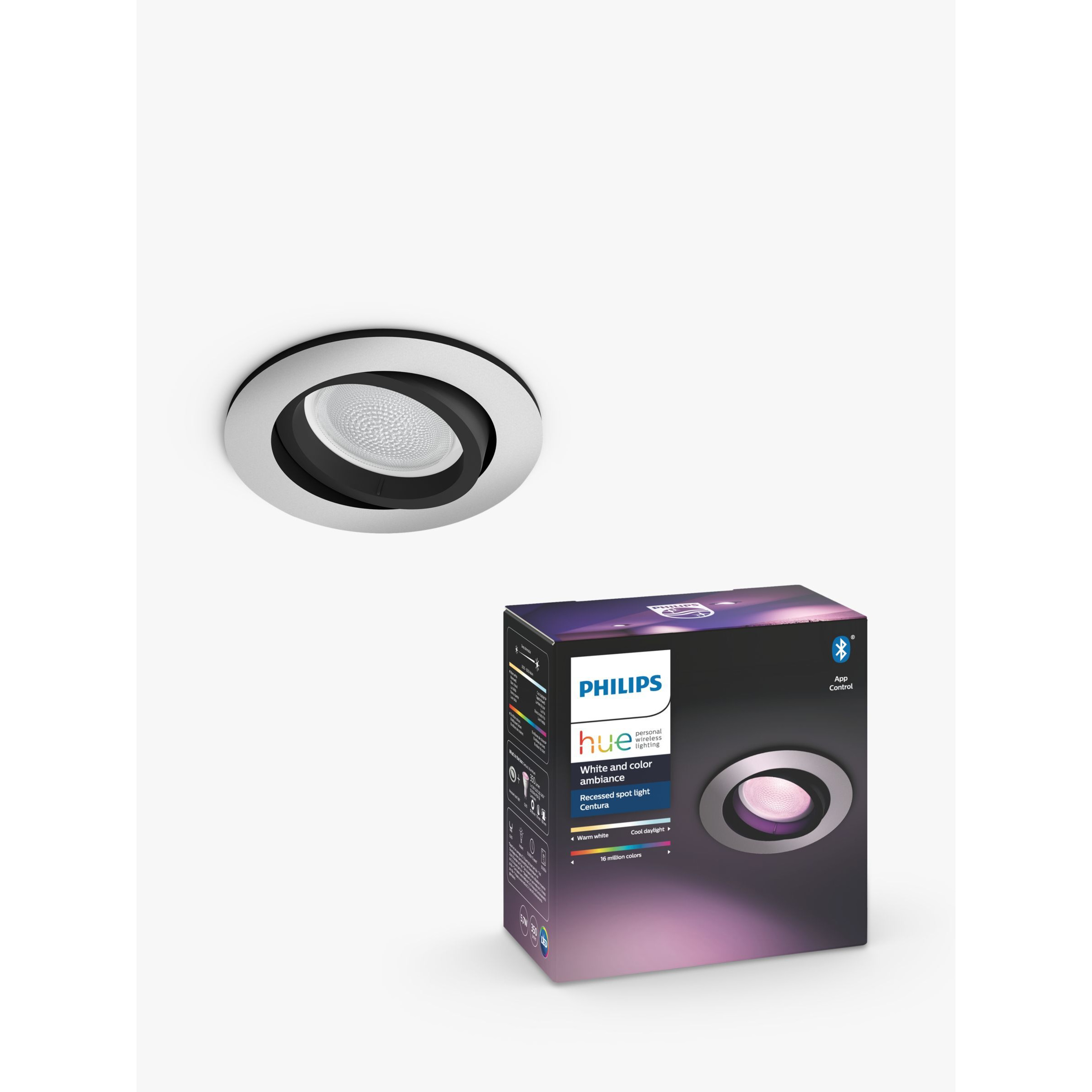 Philips Hue White and Colour Ambiance Centura LED Smart Recessed Spotlight with Bluetooth - image 1