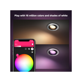 Philips Hue White and Colour Ambiance Centura LED Smart Recessed Spotlight with Bluetooth - thumbnail 2