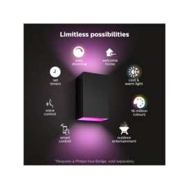 Philips Hue White and Colour Ambiance Resonate LED Smart Outdoor Wall Light - thumbnail 2