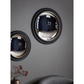 Gallery Direct Rockbourne Round Wood Frame Wall Mirror, 63cm, Black - thumbnail 2