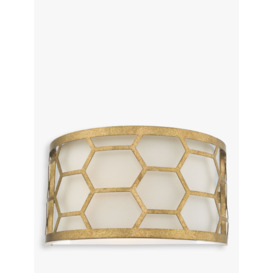 Där Metal Hexagon Wall Light, Gold/Ivory