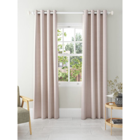John Lewis Textured Weave Recycled Polyester Pair Blackout/Thermal Lined Eyelet Curtains