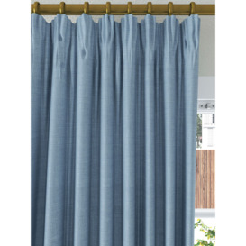 John Lewis Textured Weave Recycled Polyester Pair Blackout/Thermal Lined Pencil Pleat Curtains - thumbnail 1