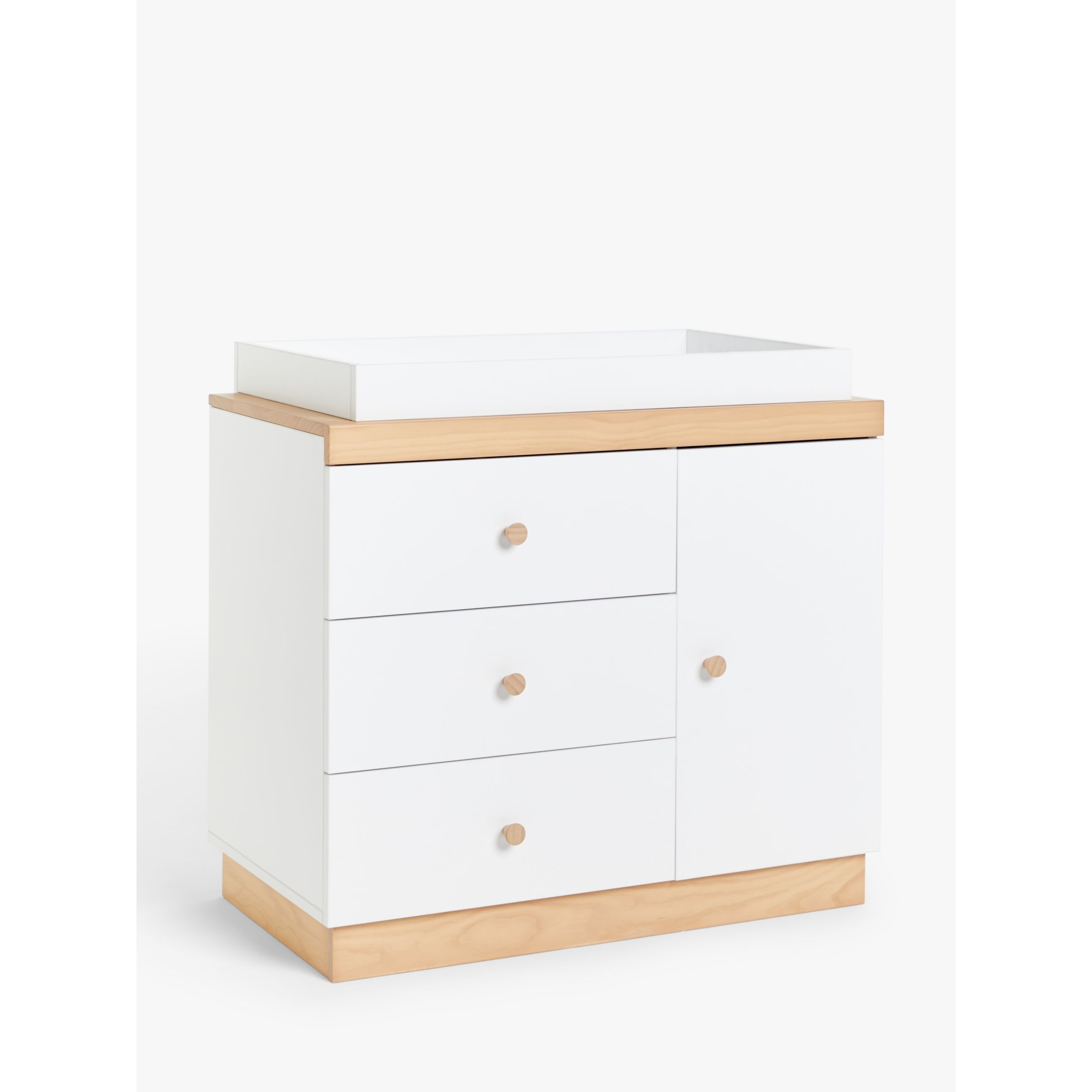 John Lewis Scandi Solution Dresser, White/Natural - image 1