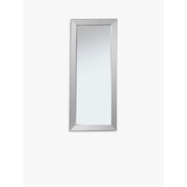 Gallery Direct Bertoni Rectangular Glass Frame Leaner Mirror, 190.5 x 81cm, Silver