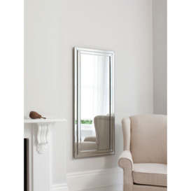 Gallery Direct Chambery Rectangular Bevelled Glass Leaner / Wall Mirror, 155 x 68.5cm, Pewter - thumbnail 2