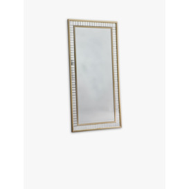 Gallery Direct Carlota Rectangular Bevelled Glass Frame Leaner / Wall Mirror, 156 x 76cm, Gold - thumbnail 1