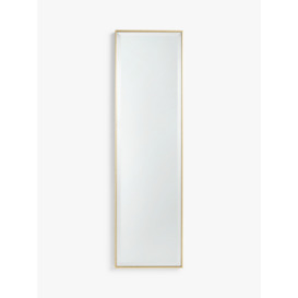 John Lewis ANYDAY Bevelled Glass Edge Rectangular Hall Mirror, 140 x 40cm, Gold - thumbnail 1