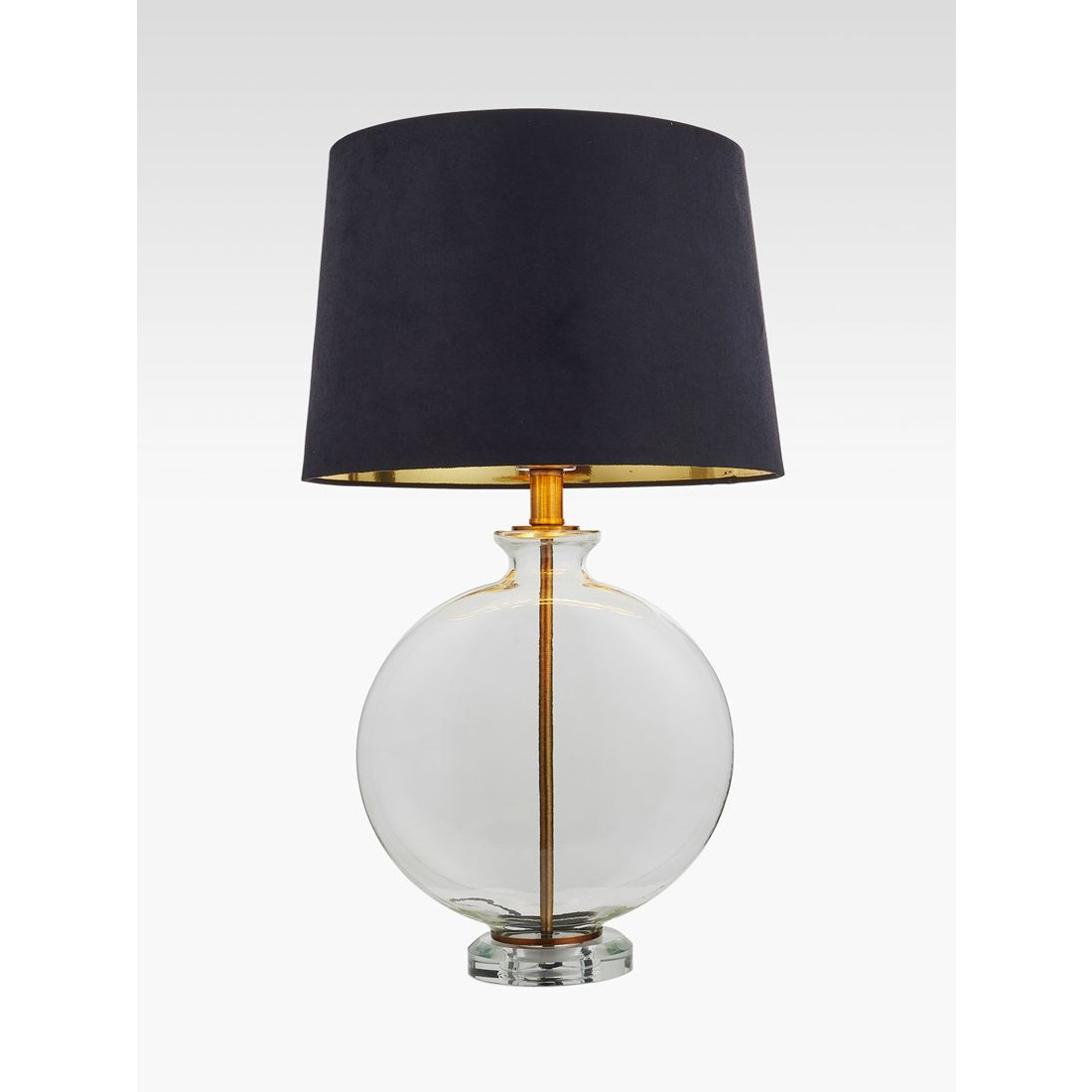 Bay Lighting Liza Glass Table Lamp, Clear/Antique Brass - image 1