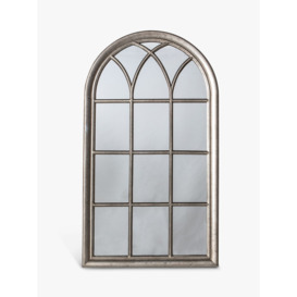 Gallery Direct Seaforth Arched Window Wall Mirror, 140 x 80cm, Silver - thumbnail 1