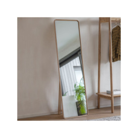 Gallery Direct Kingham Oak Wood Cheval Mirror, 170 x 50cm, Natural - thumbnail 2
